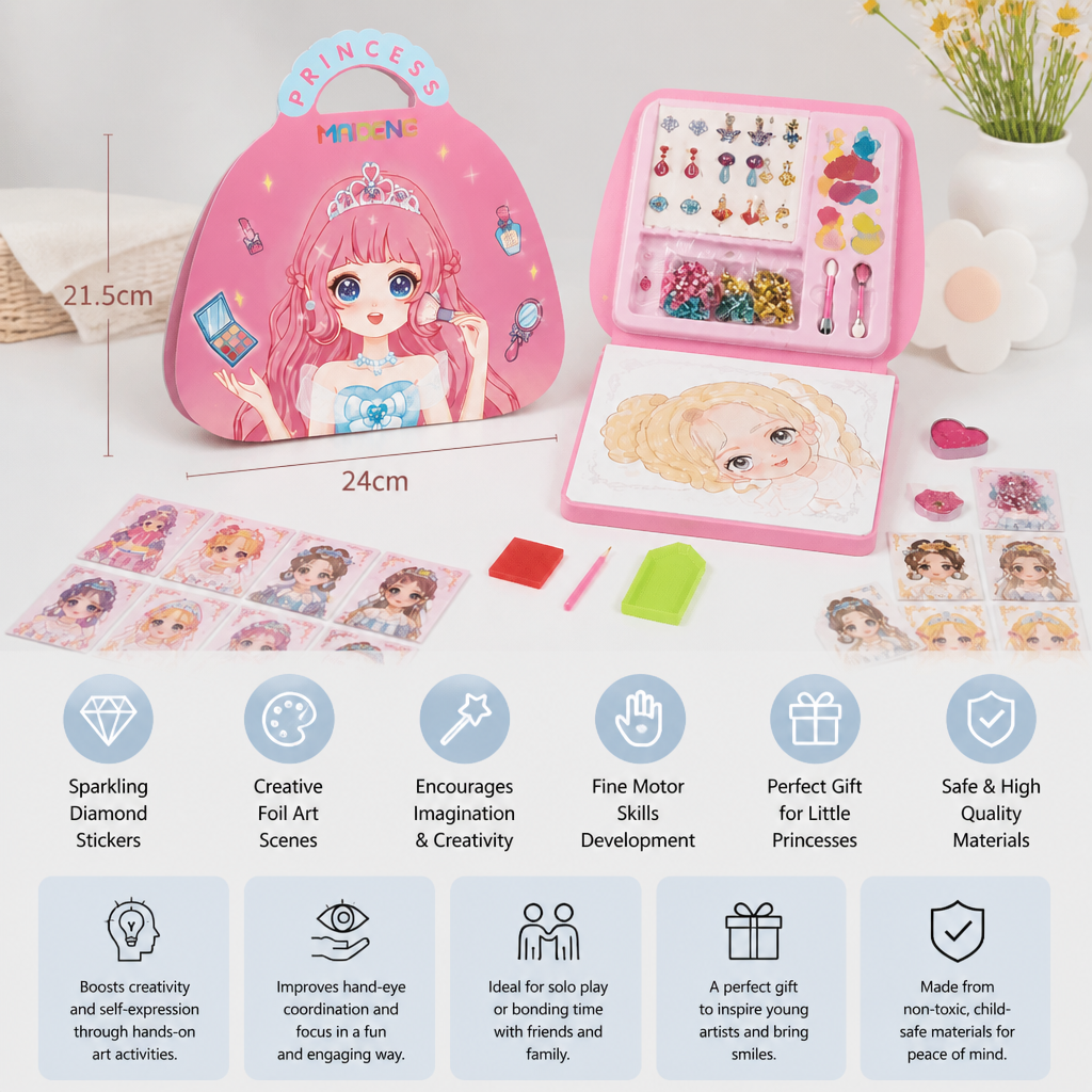 Princess Diamond Painting & Foil Art Book Craft Kit