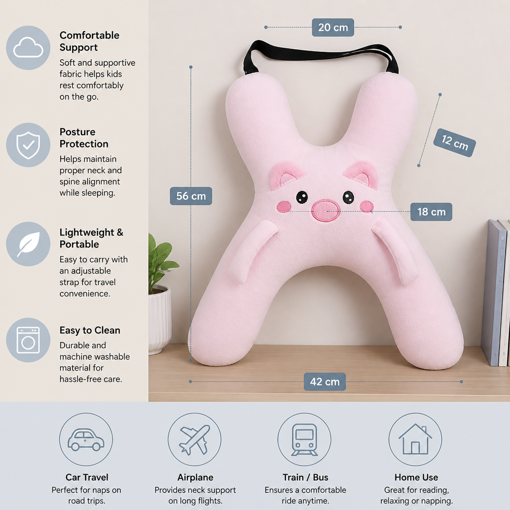 Kids Travel Sleep Support Pillow