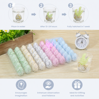 Hatching Dinosaur Egg Kit – Grow-in-Water Dino Eggs with Surprise Toys