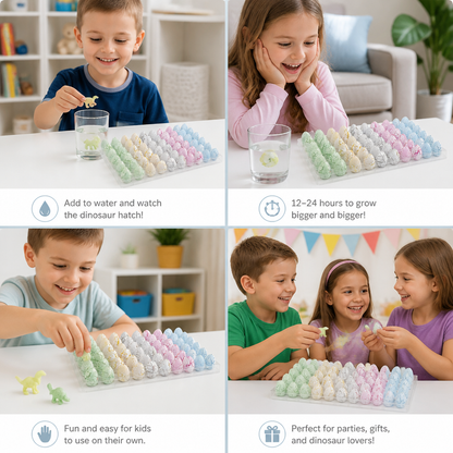 Hatching Dinosaur Egg Kit – Grow-in-Water Dino Eggs with Surprise Toys