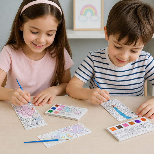All-in-One Watercolour Painting Book with Built-In Paint & Brush