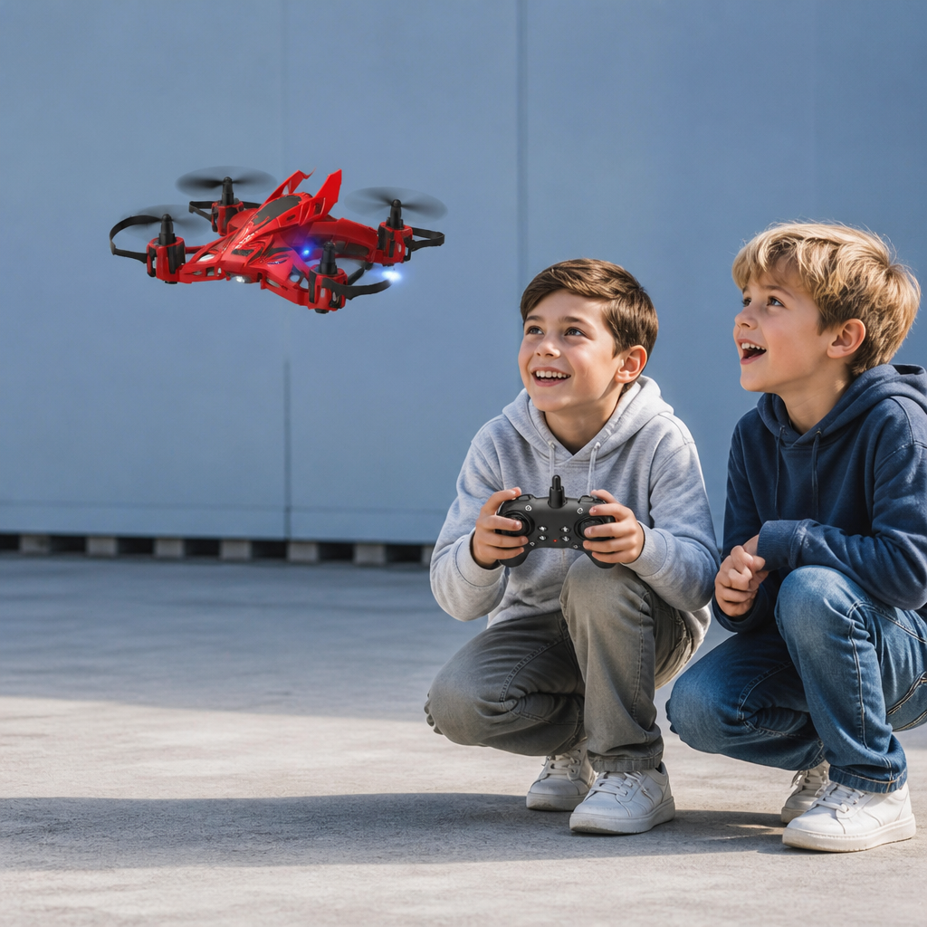 2-in-1 Remote Control Flying Drone & Stunt Racing Car