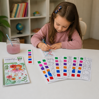 All-in-One Watercolour Painting Book with Built-In Paint & Brush