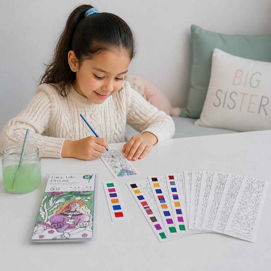All-in-One Watercolour Painting Book with Built-In Paint & Brush