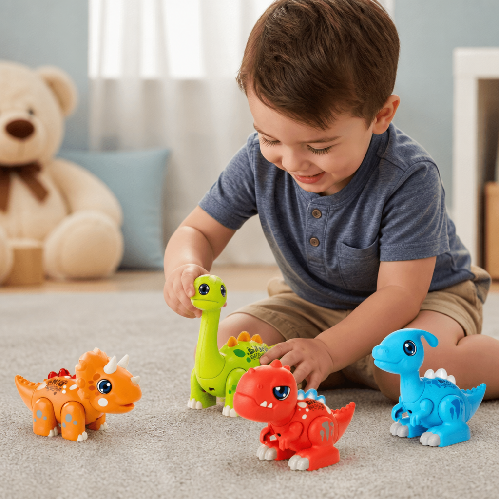 Easy-Assembly STEM Learning Dinosaur Toy with Lights & Sounds