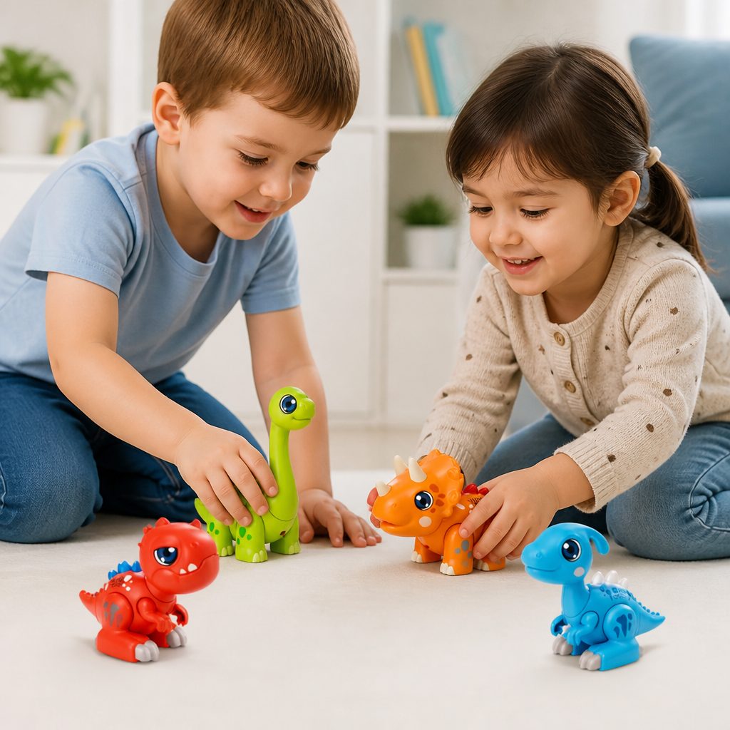 Easy-Assembly STEM Learning Dinosaur Toy with Lights & Sounds