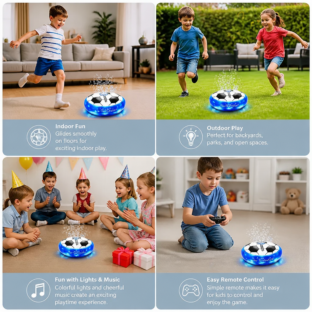 Remote Control Soccer Bubble Ball with Lights & Music