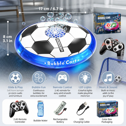 Remote Control Soccer Bubble Ball with Lights & Music
