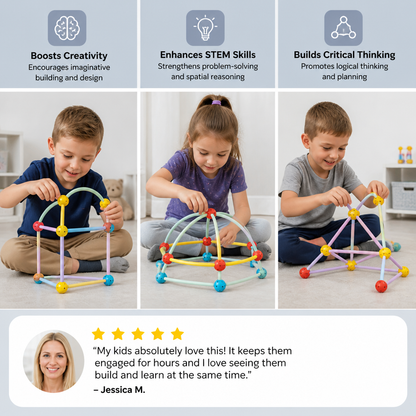 3D Geometry Building Kit – Educational Construction & Spatial Learning Toy