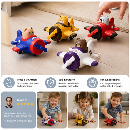Press & Go Animal Airplane & Truck Toy for Kids