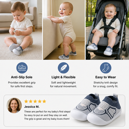 Soft Knit Anti-Slip Baby Sock Shoes for First Steps