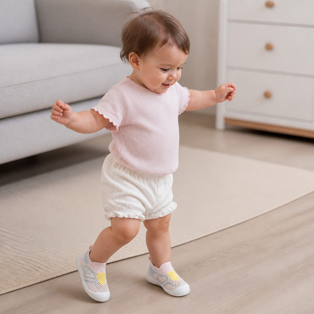Soft Knit Anti-Slip Baby Sock Shoes for First Steps