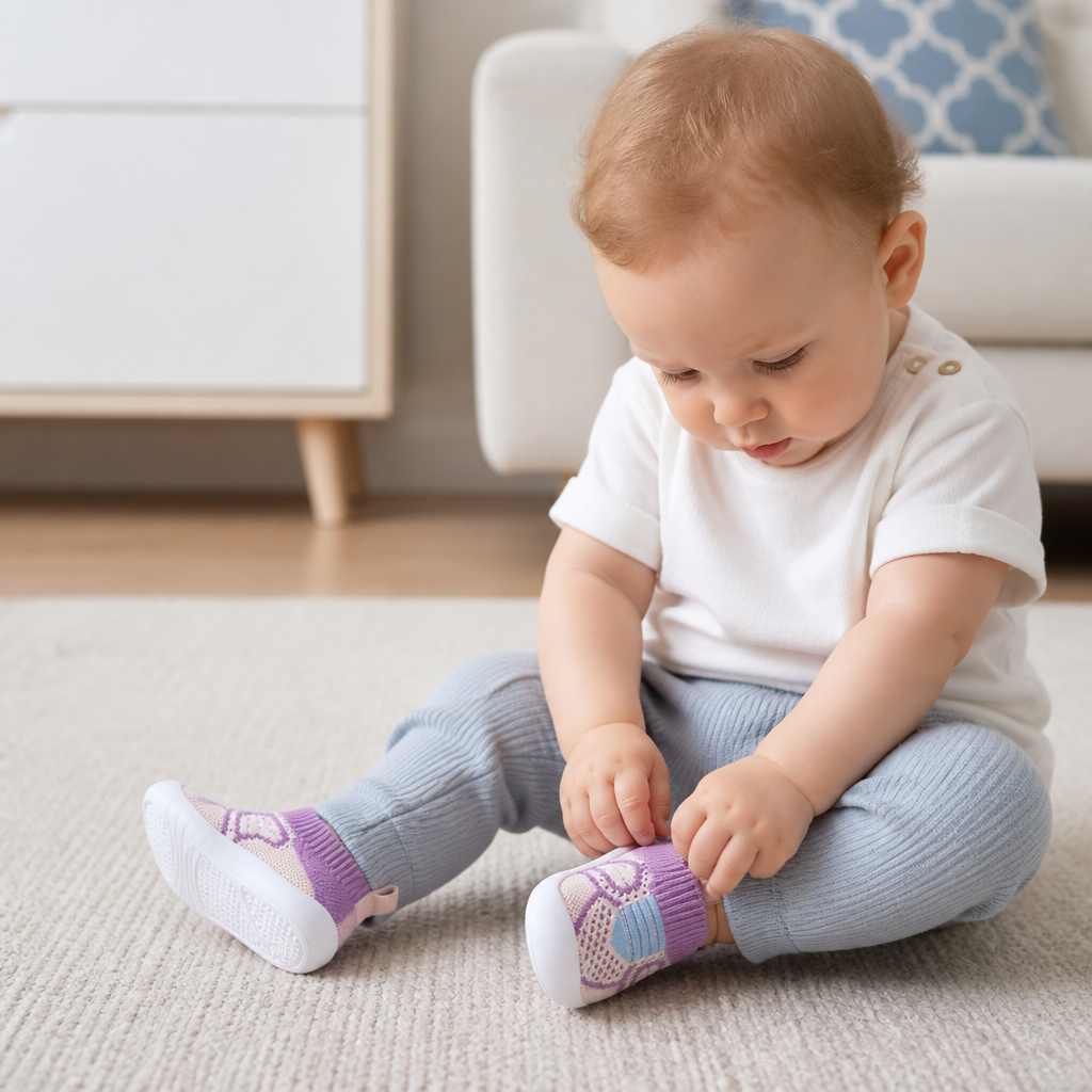 Soft Knit Anti-Slip Baby Sock Shoes for First Steps