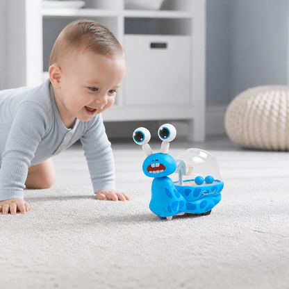 3-in-1 Moving Snail Toy with Basketball Hoop & Telescopic Eyes