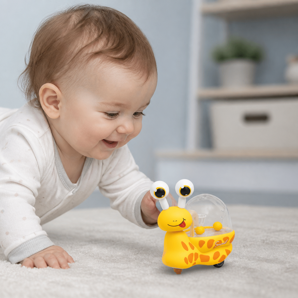 3-in-1 Moving Snail Toy with Basketball Hoop & Telescopic Eyes