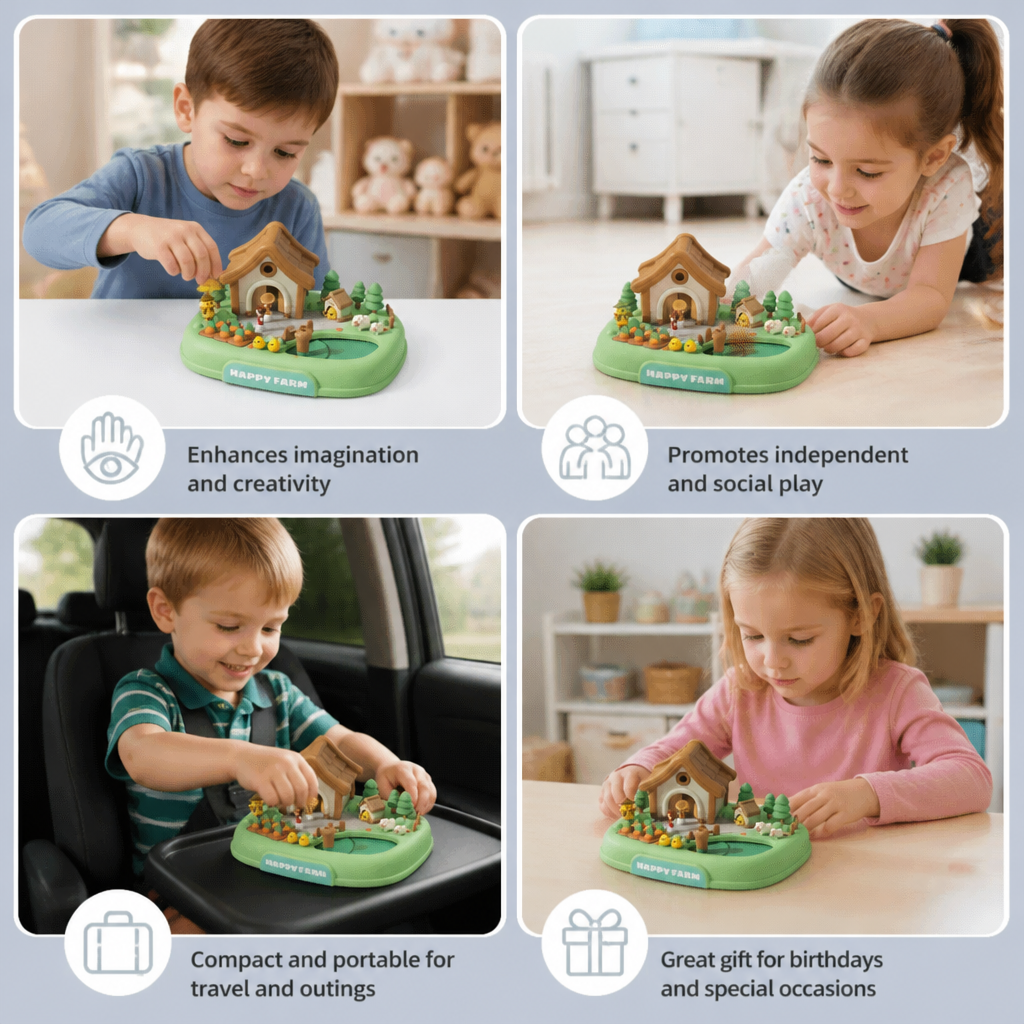 Magnetic Dream Castle & Garden Playset for Kids