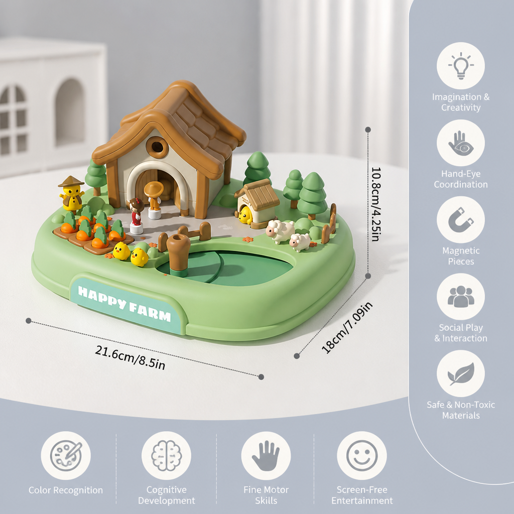 Magnetic Dream Castle & Garden Playset for Kids