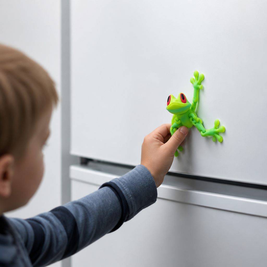 3D Printed Magnetic Flexible Frog Fidget Toy