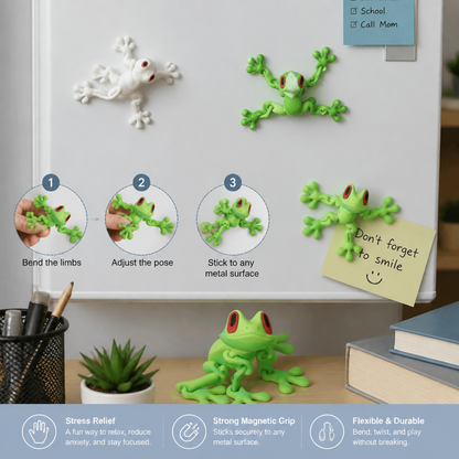 3D Printed Magnetic Flexible Frog Fidget Toy