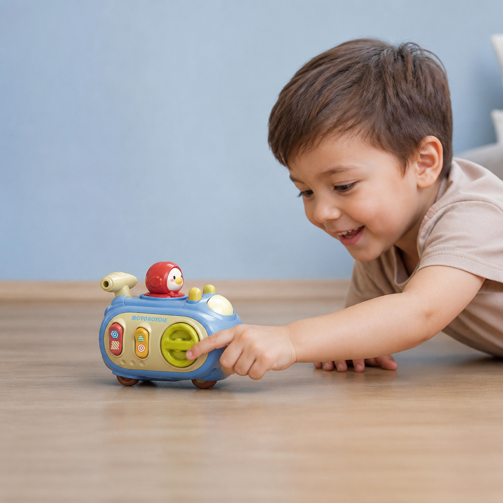 5-in-1 Press & Go Busy Car Toy for Fine Motor Skills Development