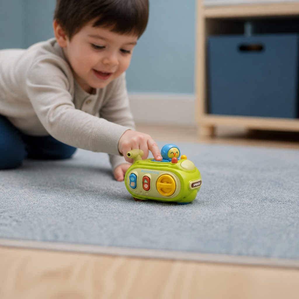 5-in-1 Press & Go Busy Car Toy for Fine Motor Skills Development