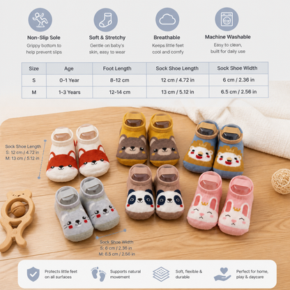 Non-Slip Cartoon Sock Shoes for Babies & Toddlers