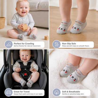 Non-Slip Cartoon Sock Shoes for Babies & Toddlers