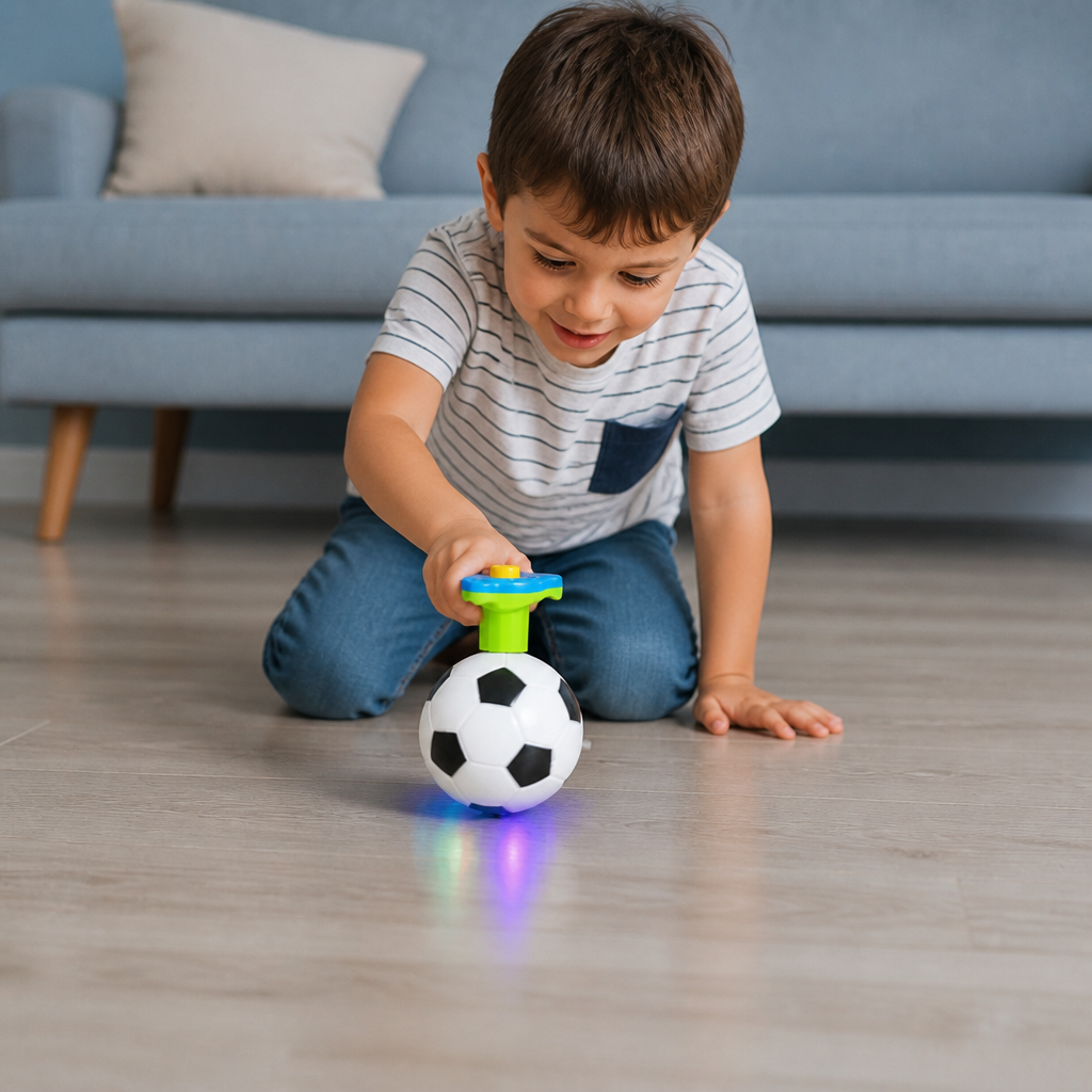 Interactive Light-Up Musical Spinning Top Toy for Kids