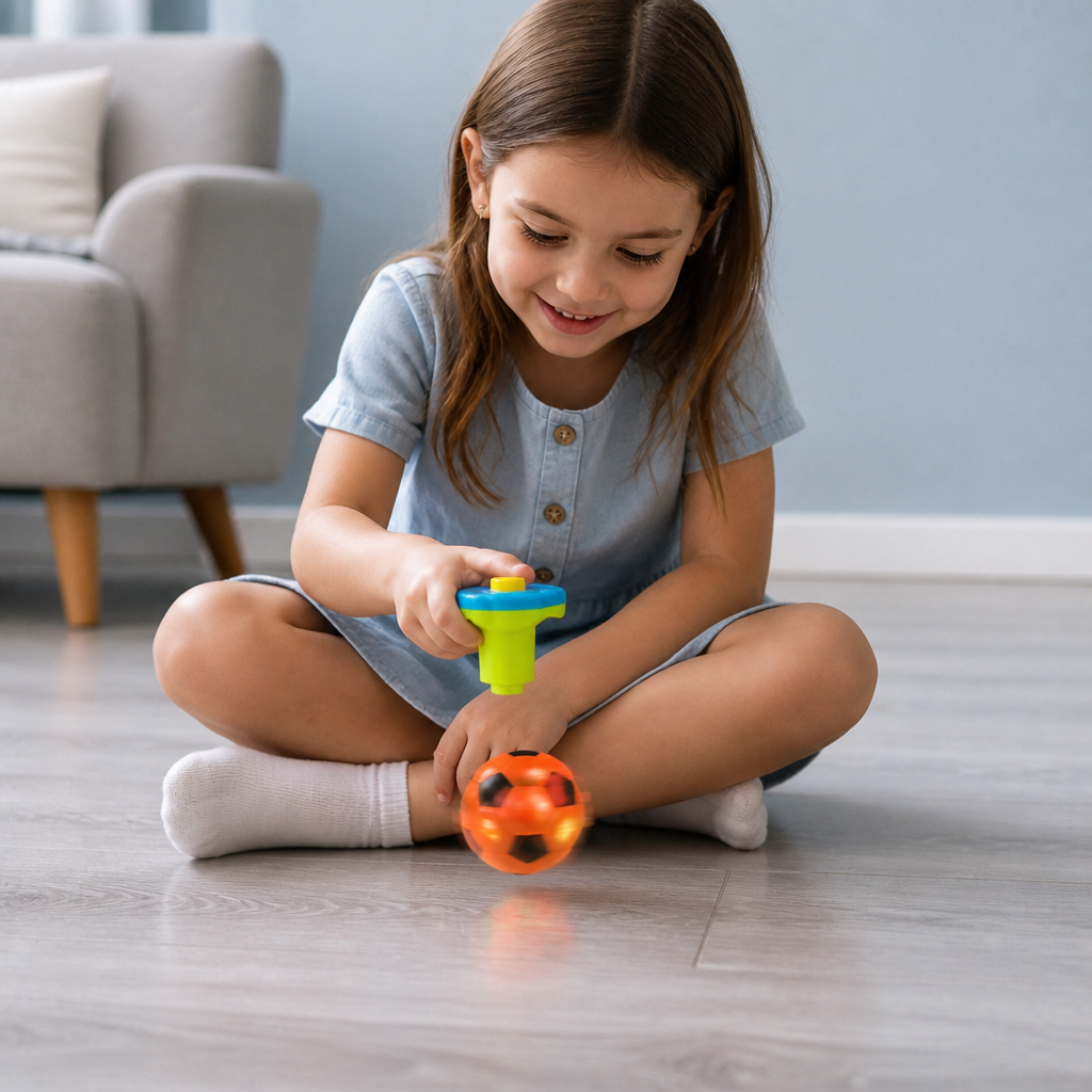 Interactive Light-Up Musical Spinning Top Toy for Kids