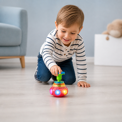 Interactive Light-Up Musical Spinning Top Toy for Kids