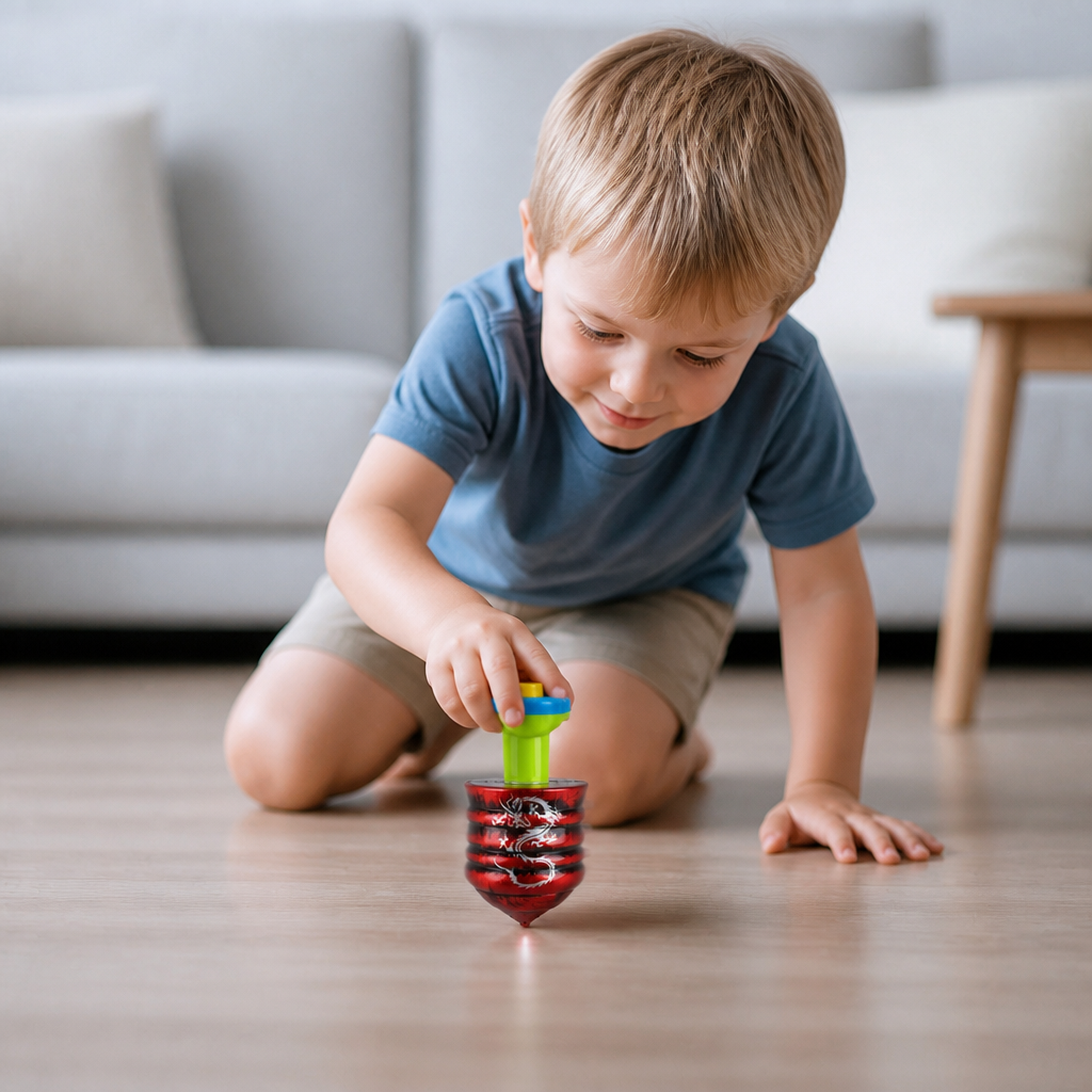 Interactive Light-Up Musical Spinning Top Toy for Kids