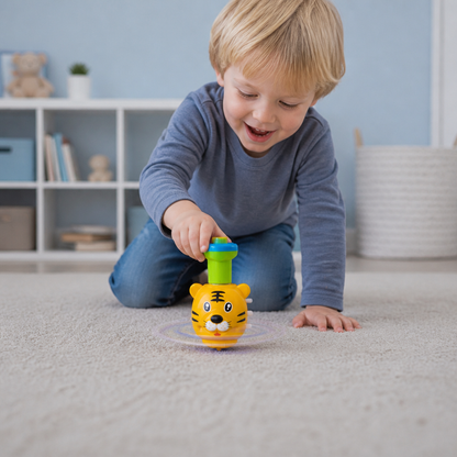 Interactive Light-Up Musical Spinning Top Toy for Kids