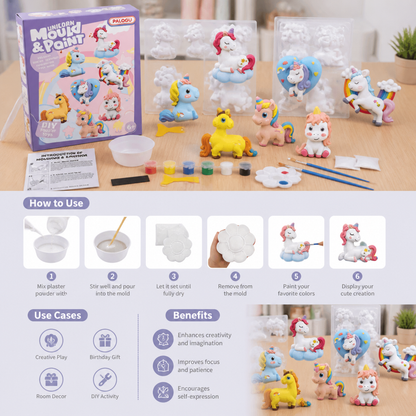 DIY Animal Plaster Painting Kit – Mold, Paint & Create Craft Set for Kids