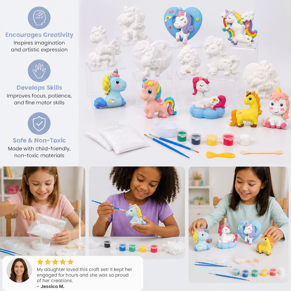 DIY Animal Plaster Painting Kit – Mold, Paint & Create Craft Set for Kids