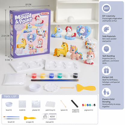 DIY Animal Plaster Painting Kit – Mold, Paint & Create Craft Set for Kids