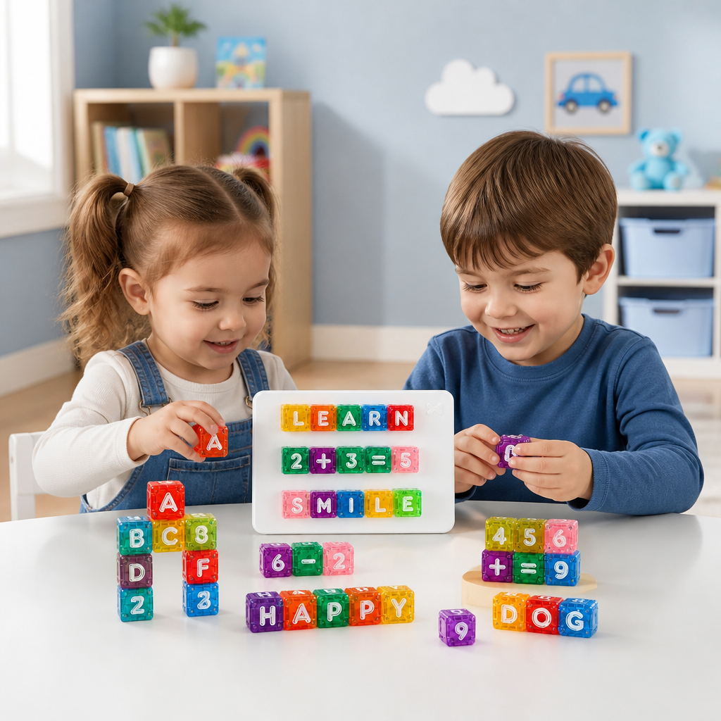 40-Piece Magnetic Letters & Numbers Learning Set – Montessori STEM Toy for Kids