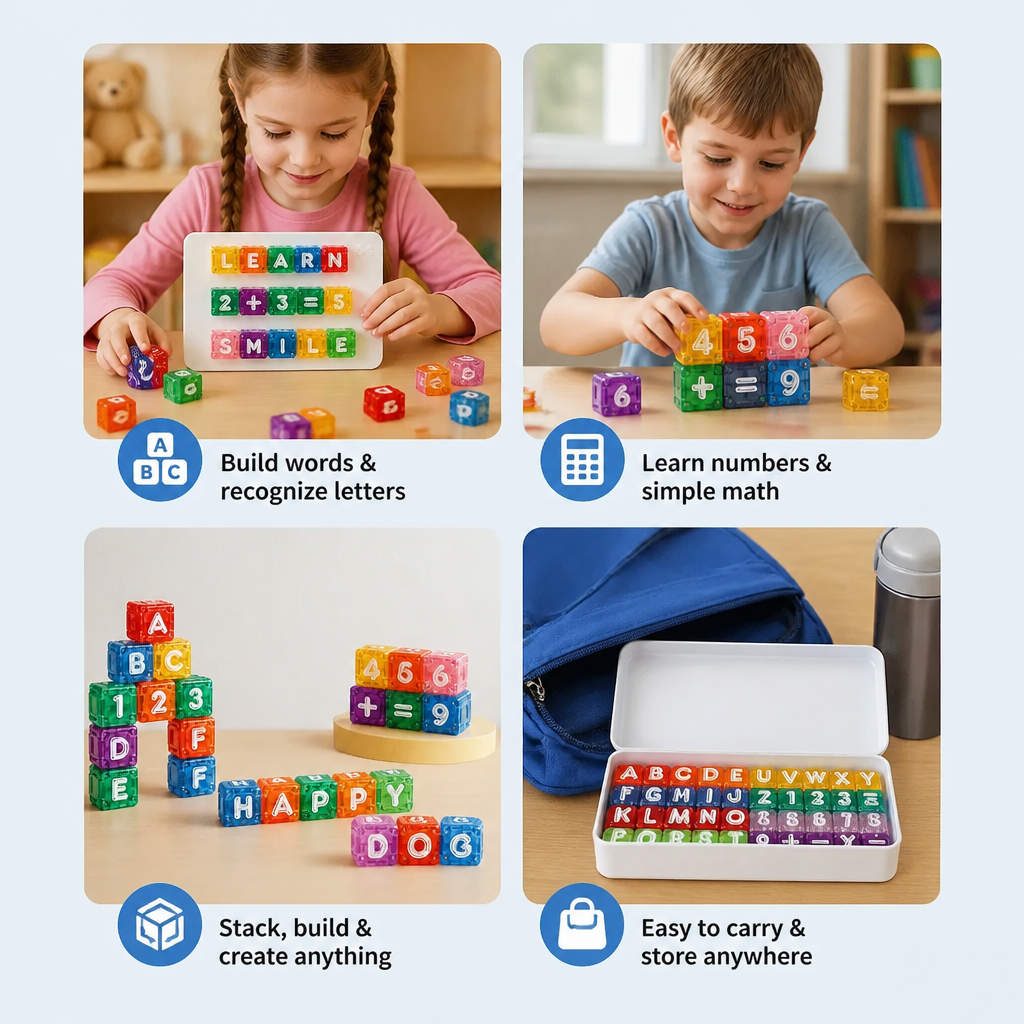 40-Piece Magnetic Letters & Numbers Learning Set – Montessori STEM Toy for Kids