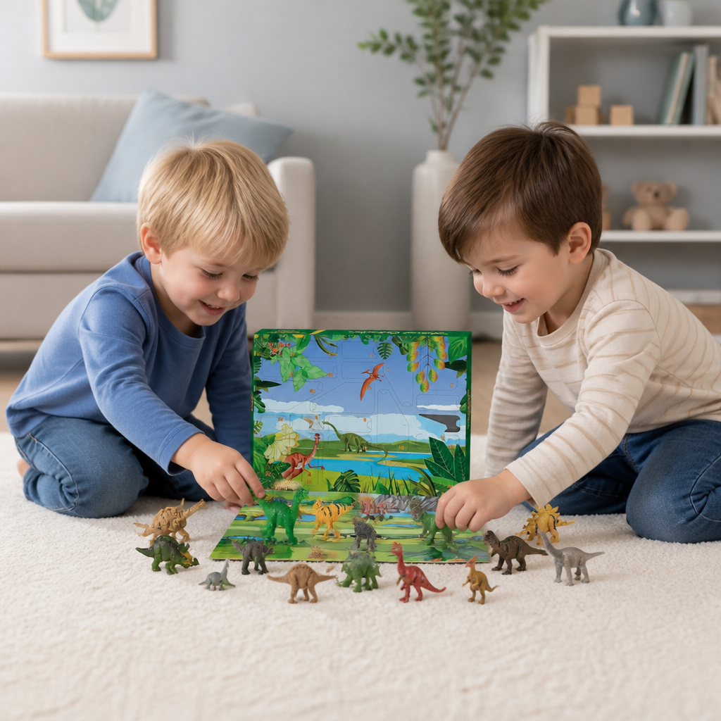 24-Day Dinosaur Toy Advent Calendar with Surprise Figures