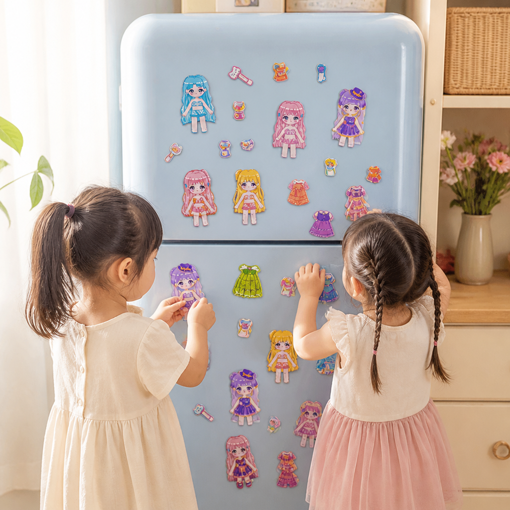 Princess Magnetic Dress-Up Set with 3D Stickers