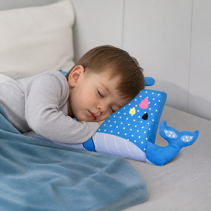 Calming Ergonomic Kids’ Pillow with Cartoon Animal Pillowcase