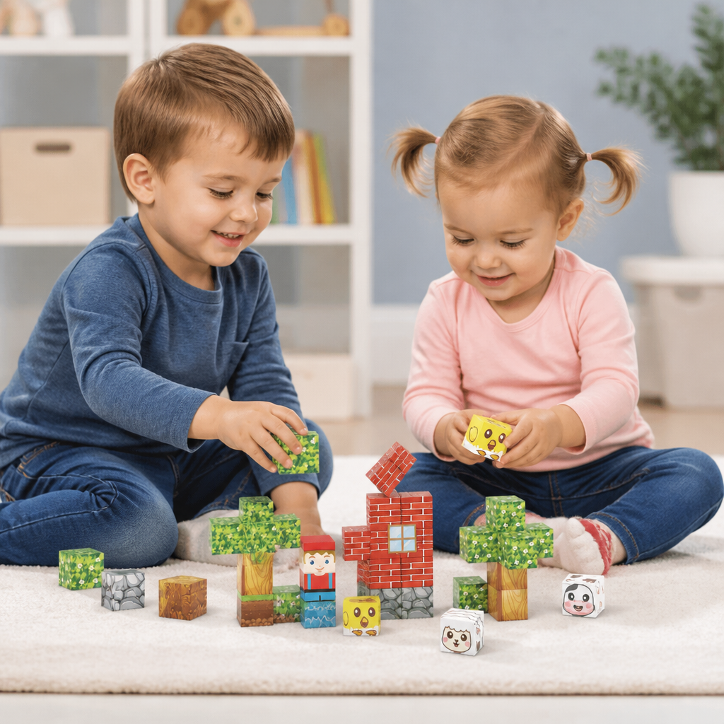 40-Piece Magnetic Building Blocks Set for Kids – Perfect for On-the-Go Fun