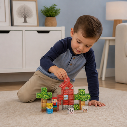 40-Piece Magnetic Building Blocks Set for Kids – Perfect for On-the-Go Fun