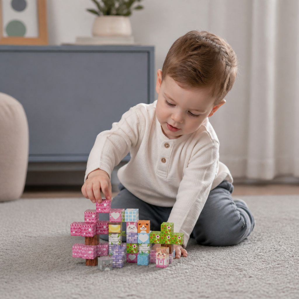 40-Piece Magnetic Building Blocks Set for Kids – Perfect for On-the-Go Fun