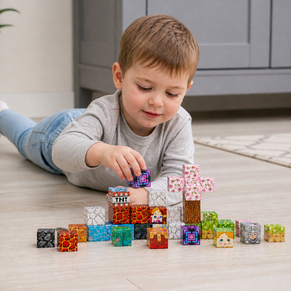 40-Piece Magnetic Building Blocks Set for Kids – Perfect for On-the-Go Fun