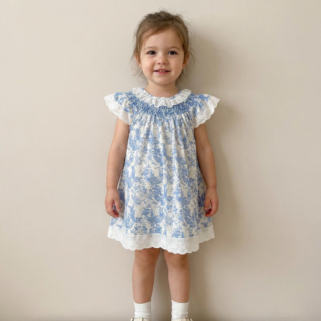 Timeless Blue Toile Dress