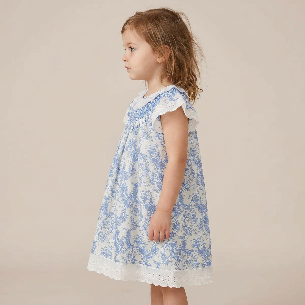 Timeless Blue Toile Dress