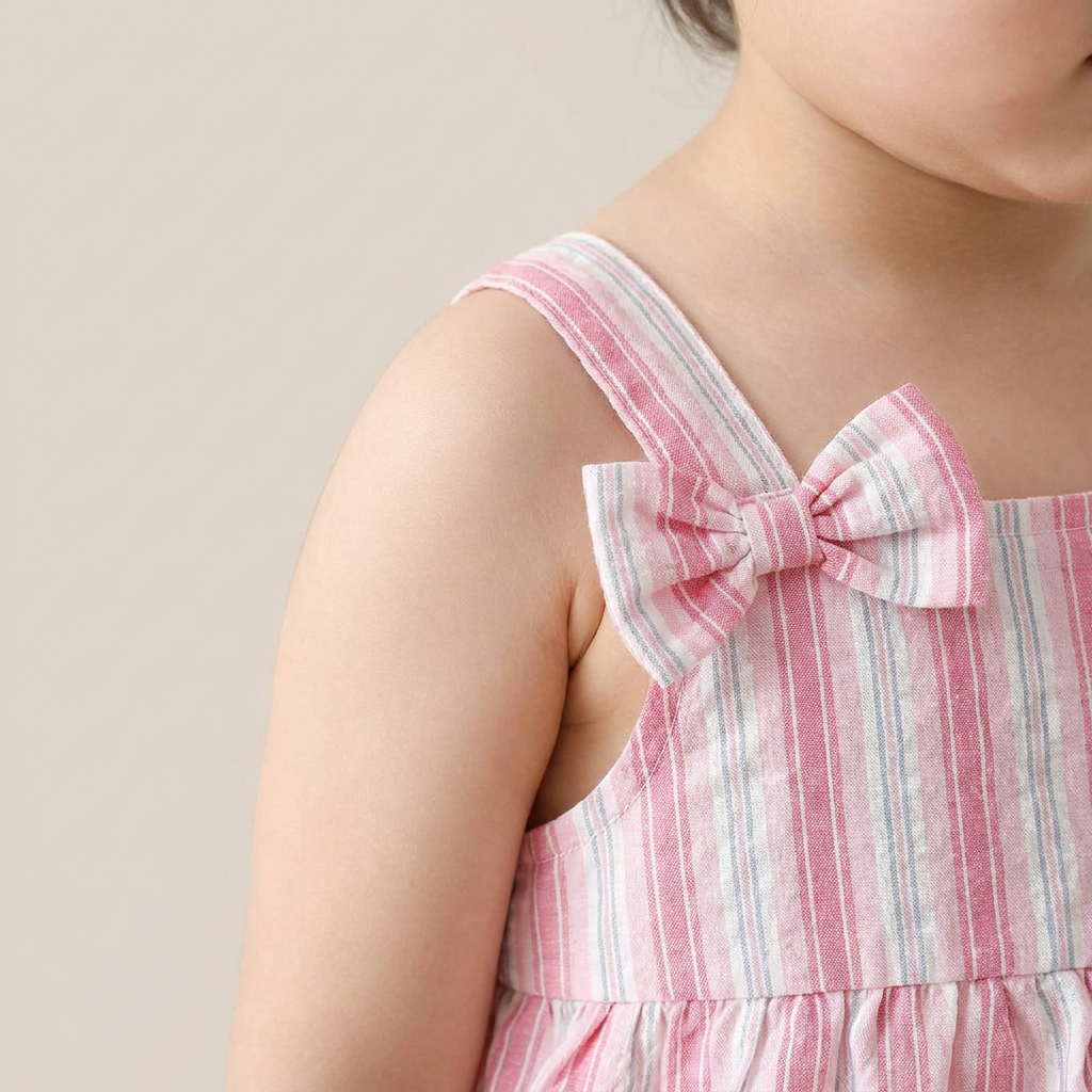 Seaside Stripe Dress Set & Hat