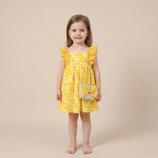 Sunny Bloom Dress Set & Bag