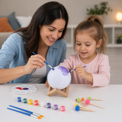 DIY Paint Your Own Moon Lamp Kit for Kids – Creative Space Night Light