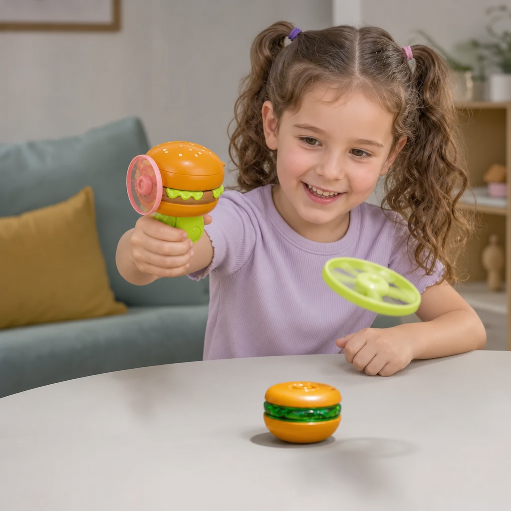 Kids’ 2-in-1 Spinning Top & Flying Spinner Launcher